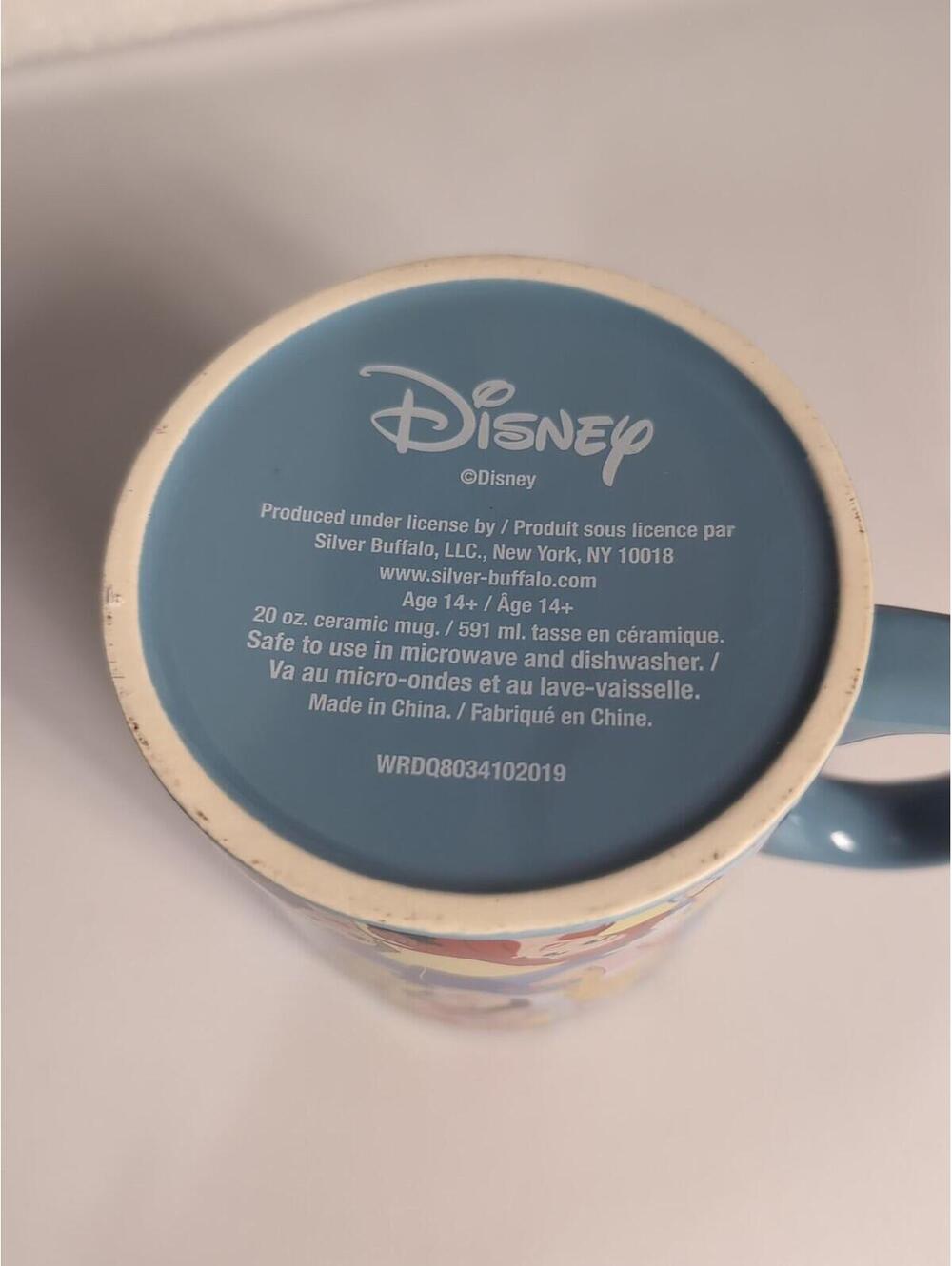 Disney Princess Large 20 Oz Ceramic Mug Blue Snow White Cinderella Belle Aurora - Picture 4 of 4
